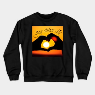 Jeg elsker dig ( I love you in Danish) - Sepia Crewneck Sweatshirt